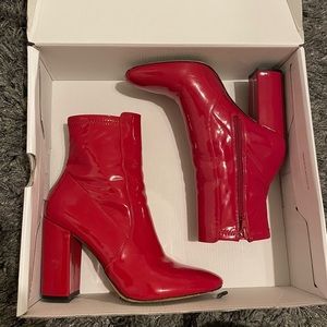 AURELLA Aldo red ankle booties